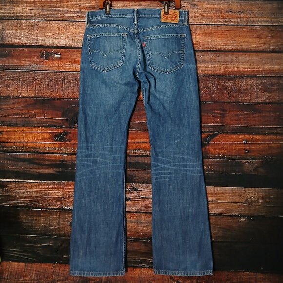 Levi's Jeans 527 Mens 36X34 Slim Boot Cut Bedside Blues 100% Cotton Blue Denim - Picture 3 of 9